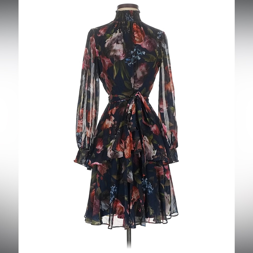 Alex Marie Multicolor Floral Long Sleeve Dress Size 6